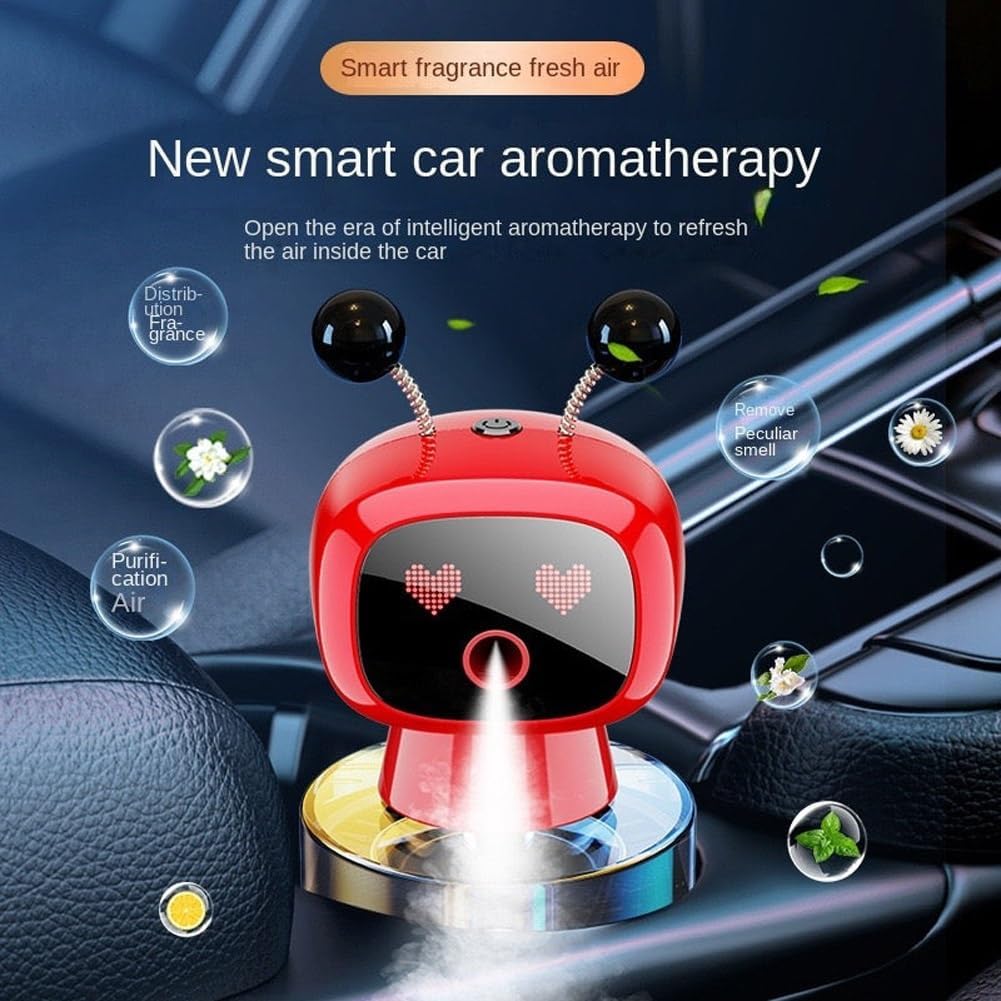 Smart Robot Car Aroma Diffuser, 2024 New Car Interior Smart Ornaments Aroma Diffuser Robot, Car Aroma Diffuser, Car Air Freshener Automatic Spray