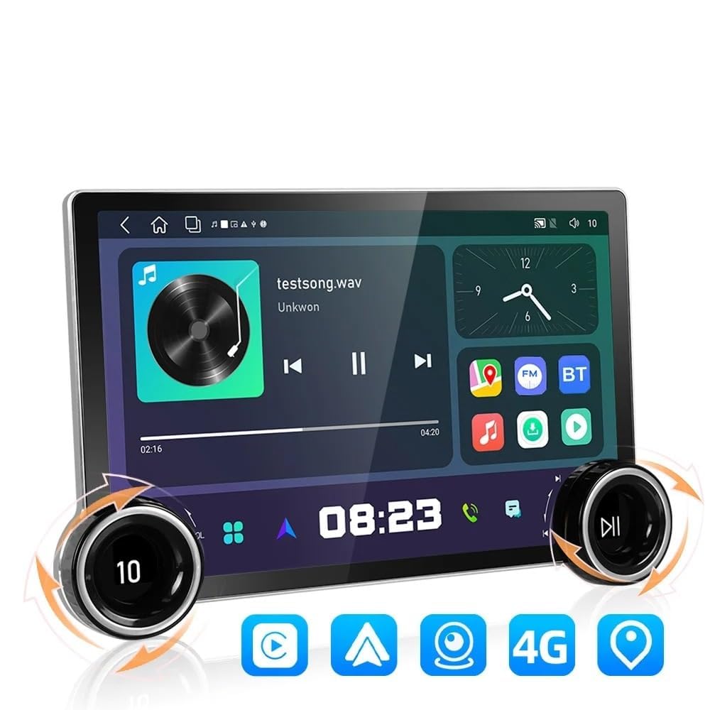 Diamond 2k 10.1 Inch FHD Diamond Series 2K Car Android Stereo Touch Screen 2+64 4G WiFi Wireless Carplay Android Auto GPS Navigation Bluetooth 36 DSP Band with Universal Frame