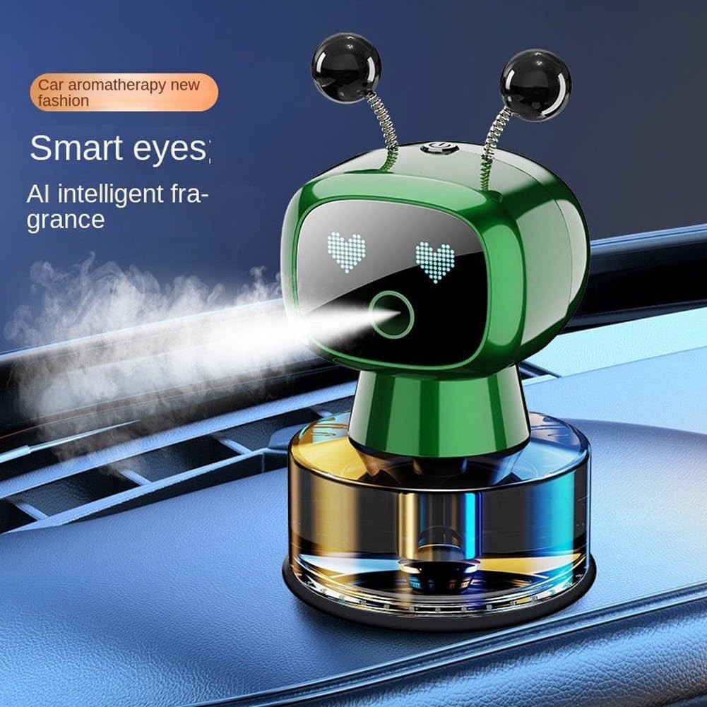 Smart Robot Car Aroma Diffuser, 2024 New Car Interior Smart Ornaments Aroma Diffuser Robot, Car Aroma Diffuser, Car Air Freshener Automatic Spray